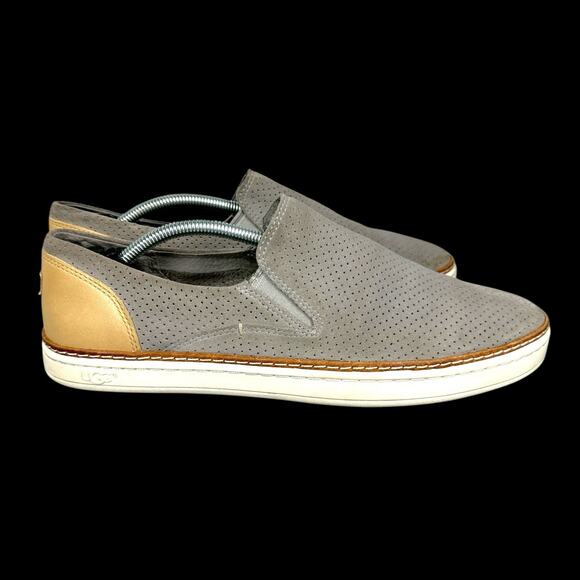 UGG Loafers Womens 9 Gray Suede "Adley" Flats Shoes Perforated Slip-On 1018375 - Picture 5 of 8